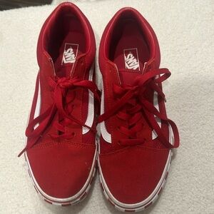 Red checkered vans